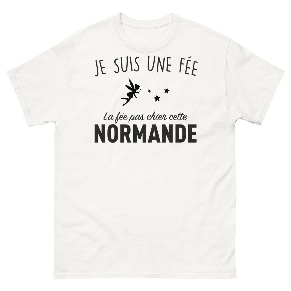 T-shirt Normandie blanc - fée normande fière et espiègle