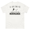 T-shirt Normandie blanc - fée normande fière et espiègle