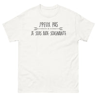 Thumbnail for T-shirt aide-soignante blanc - Je peux pas, je suis aide-soignante