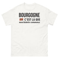 Thumbnail for T-shirt Bourgogne blanc - C'est là que mon histoire commence