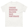 T-shirt Portugaise blanc - chieuse, boudeuse, râleuse