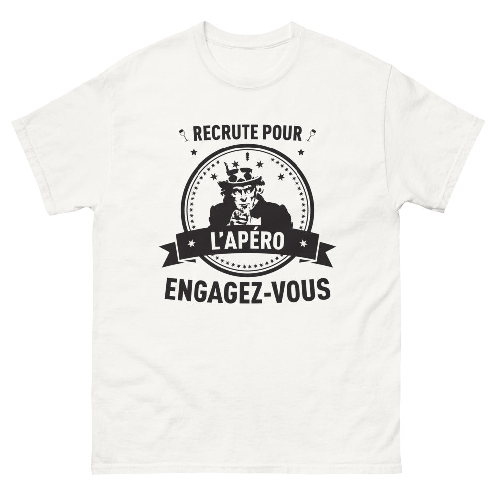 T-shirt apéro blanc - Recrute pour l'apéro
