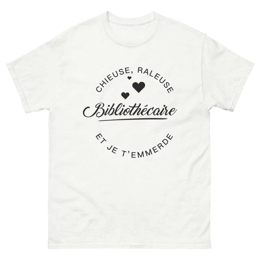 T-shirt chieuse râleuse bibliothécaire blanc - Chieuse, râleuse, bibliothécaire