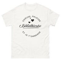 Thumbnail for T-shirt chieuse râleuse bibliothécaire blanc - Chieuse, râleuse, bibliothécaire