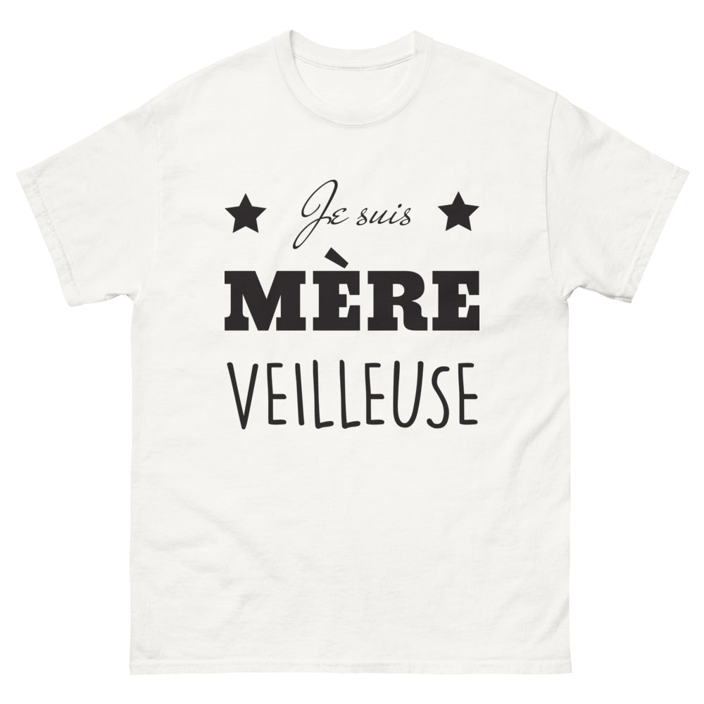 T-shirt Mère-veilleuse blanc - Je suis une Mère-Veilleuse