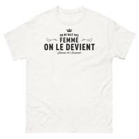 Thumbnail for T-shirt féminisme blanc - On ne naît pas femme : on le devient