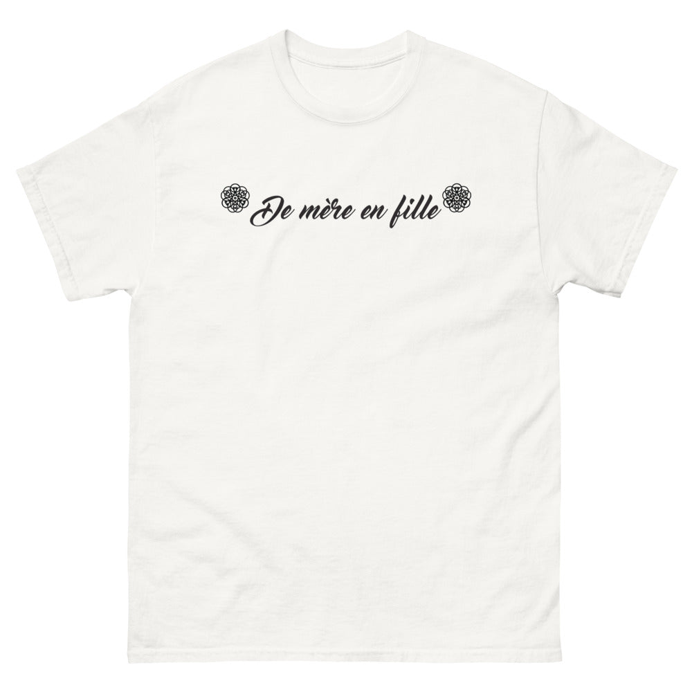 T-shirt De mère en fille blanc - héritage familial