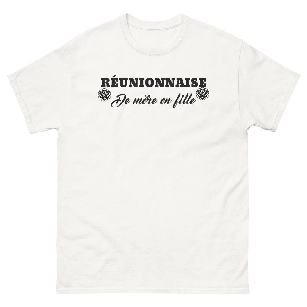 T-shirt Réunionnaise blanc - Mère et Fille réunionnaises