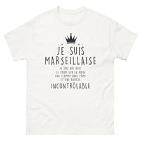 Thumbnail for T-shirt Marseillaise blanc - cœur sur la main