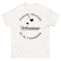 Thumbnail for T-shirt Vietnamienne blanc - Chieuse râleuse et je t'emmerde