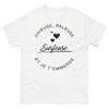 T-shirt Chieuse, Râleuse, Surfeuse blanc - humour côtier