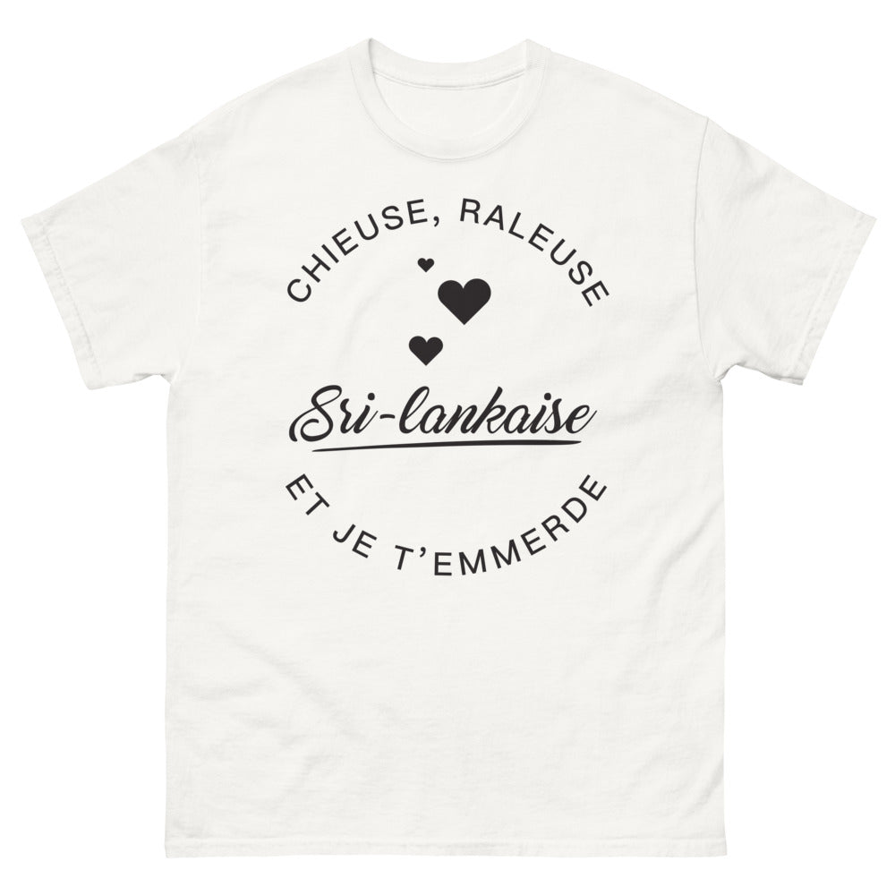 T-shirt Sri Lankaise blanc - chieuse râleuse sri-lankaise