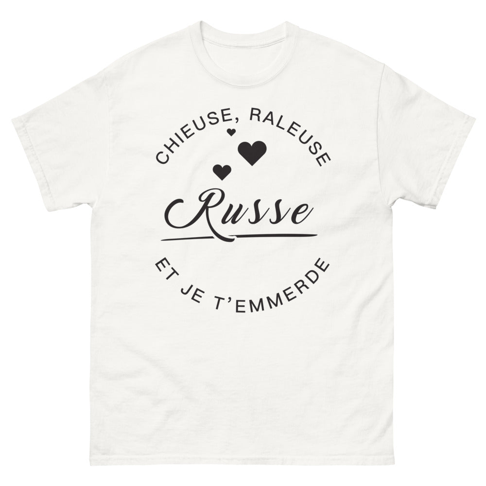 T-shirt Russie blanc - Attitude assumée