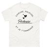 T-shirt Chieuse râleuse pêcheuse blanc - Je t'emmerde