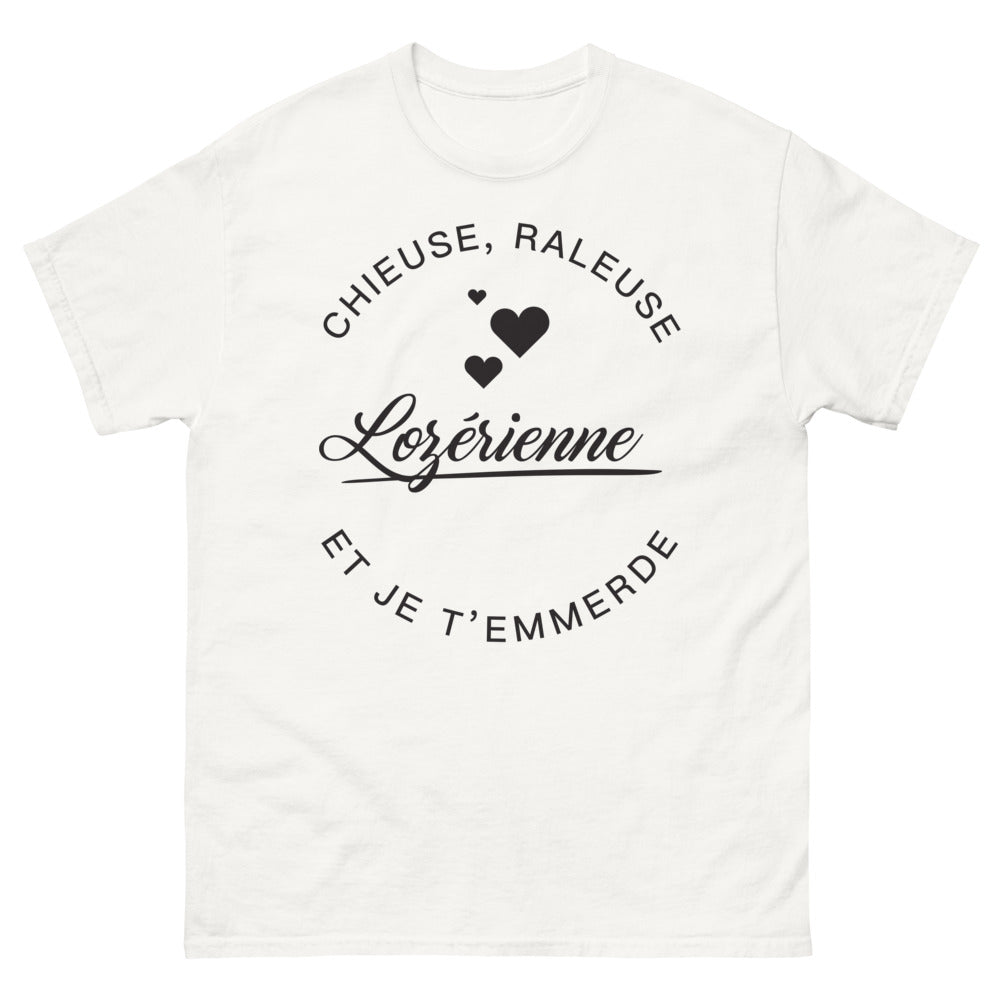 T-shirt Lozère blanc - Chieuse râleuse Lozérienne