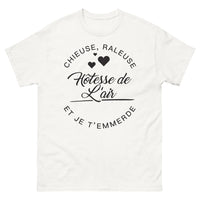 Thumbnail for T-shirt hôtesse de l'air blanc - chieuse et râleuse
