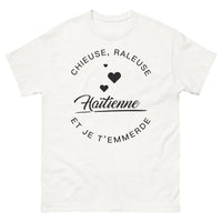 Thumbnail for T-shirt Haïtienne blanc - chieuse râleuse audacieuse