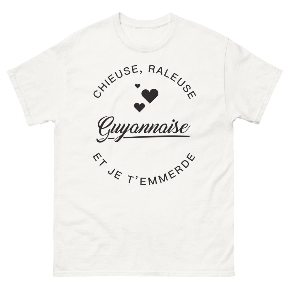 t-shirt guyannaise blanc - chieuse râleuse
