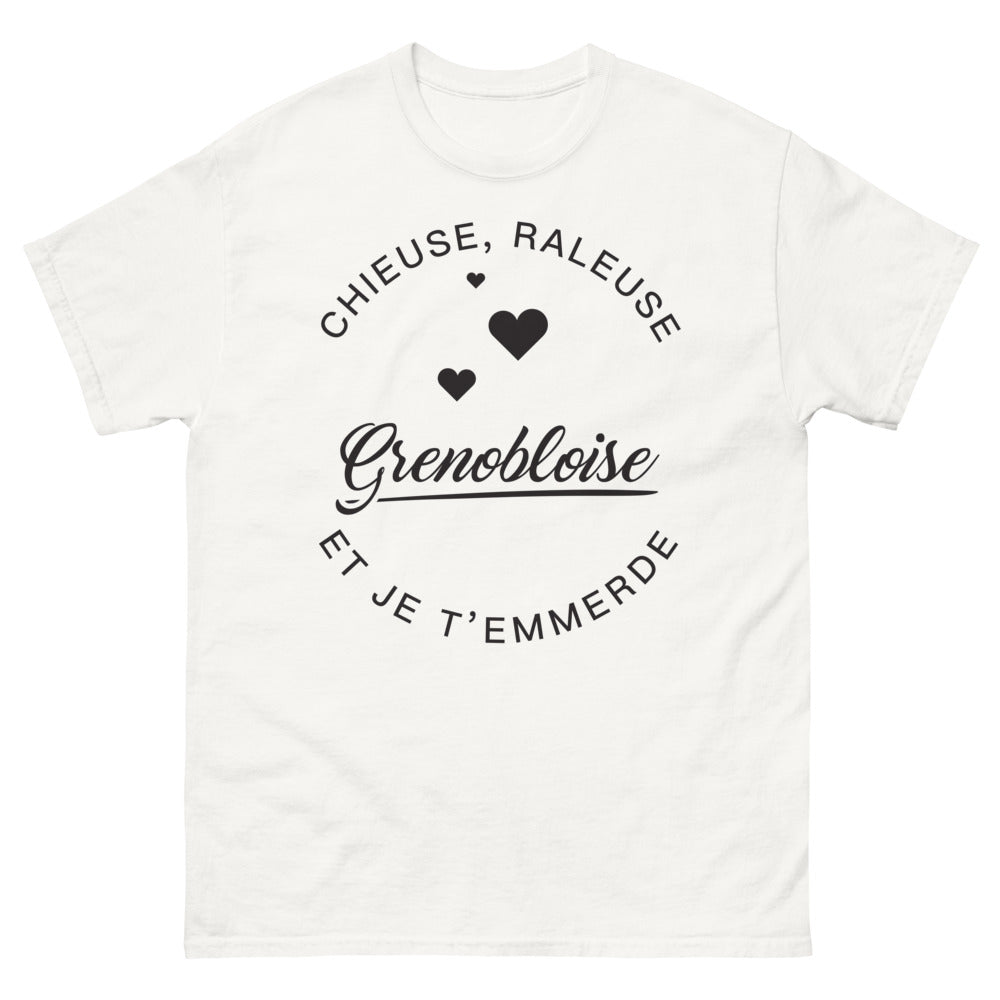 T-shirt Grenobloise blanc - chieuse râleuse et attitude
