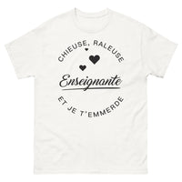 Thumbnail for T-shirt enseignante blanc - chieuse et râleuse