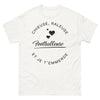 T-shirt footballeuse blanc - texte insolent et fier