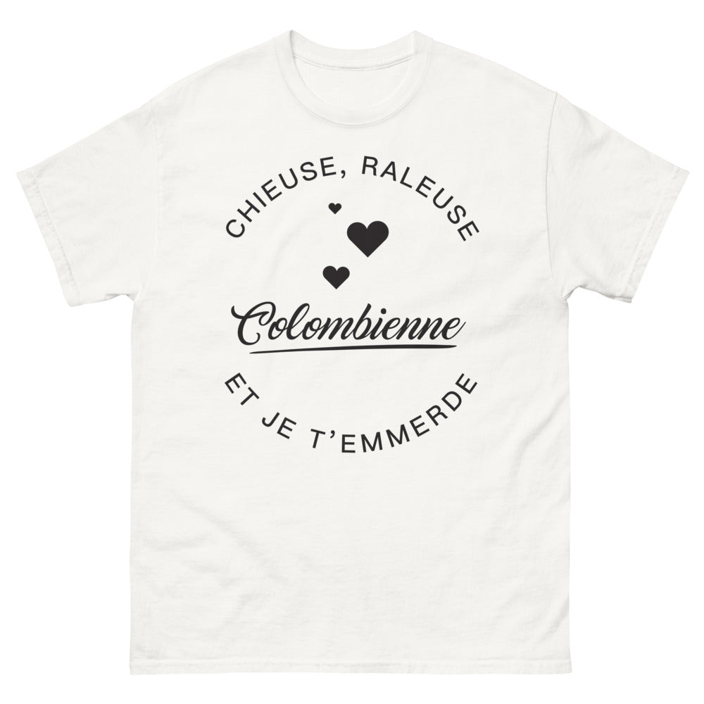 T-shirt Colombienne blanc - chieuse râleuse