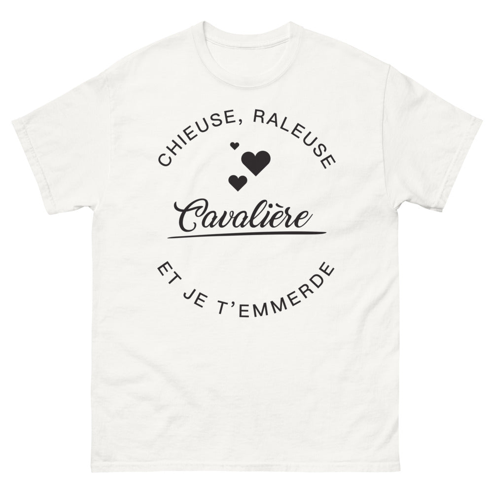 T-shirt équitation blanc - Chieuse râleuse cavalière rebelle