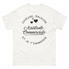 T-shirt Assistante commerciale blanc - humour au bureau
