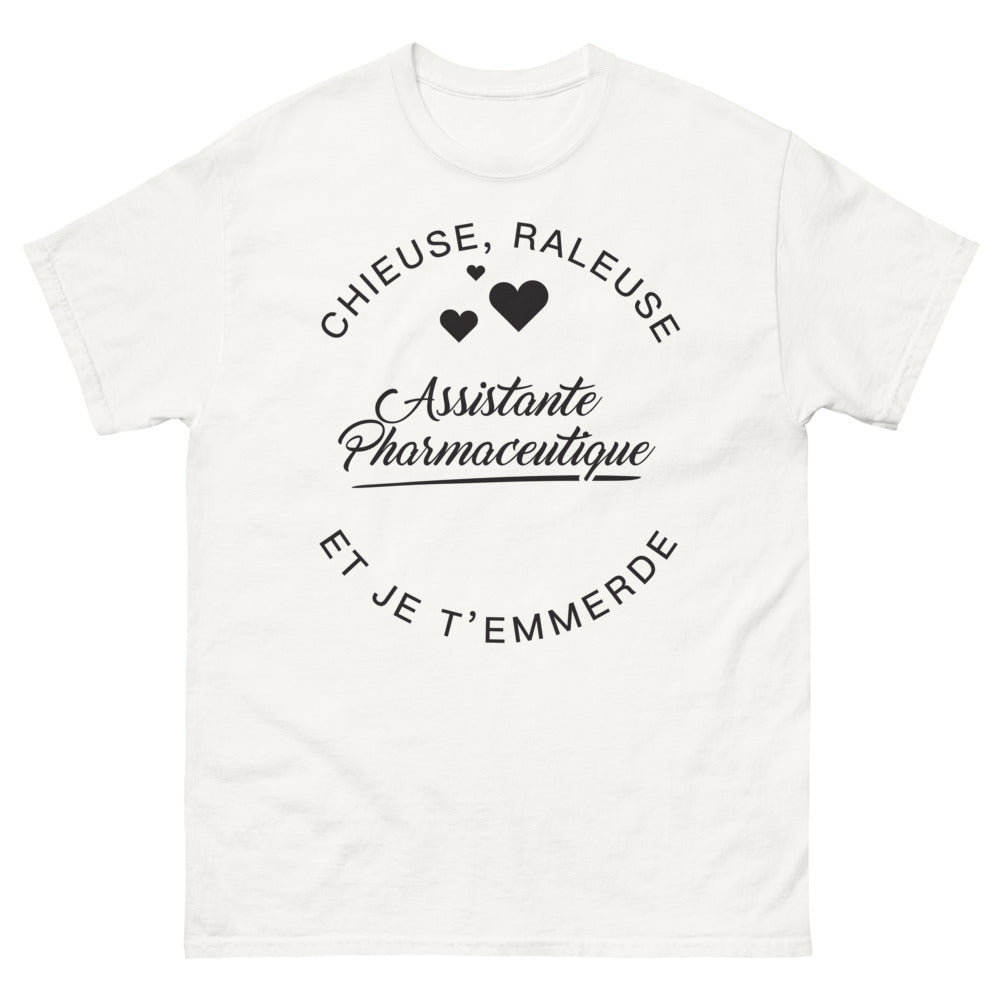 T-shirt assistante pharmaceutique blanc - Chieuse râleuse