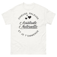 Thumbnail for T-shirt Assistante maternelle blanc - chieuse et râleuse