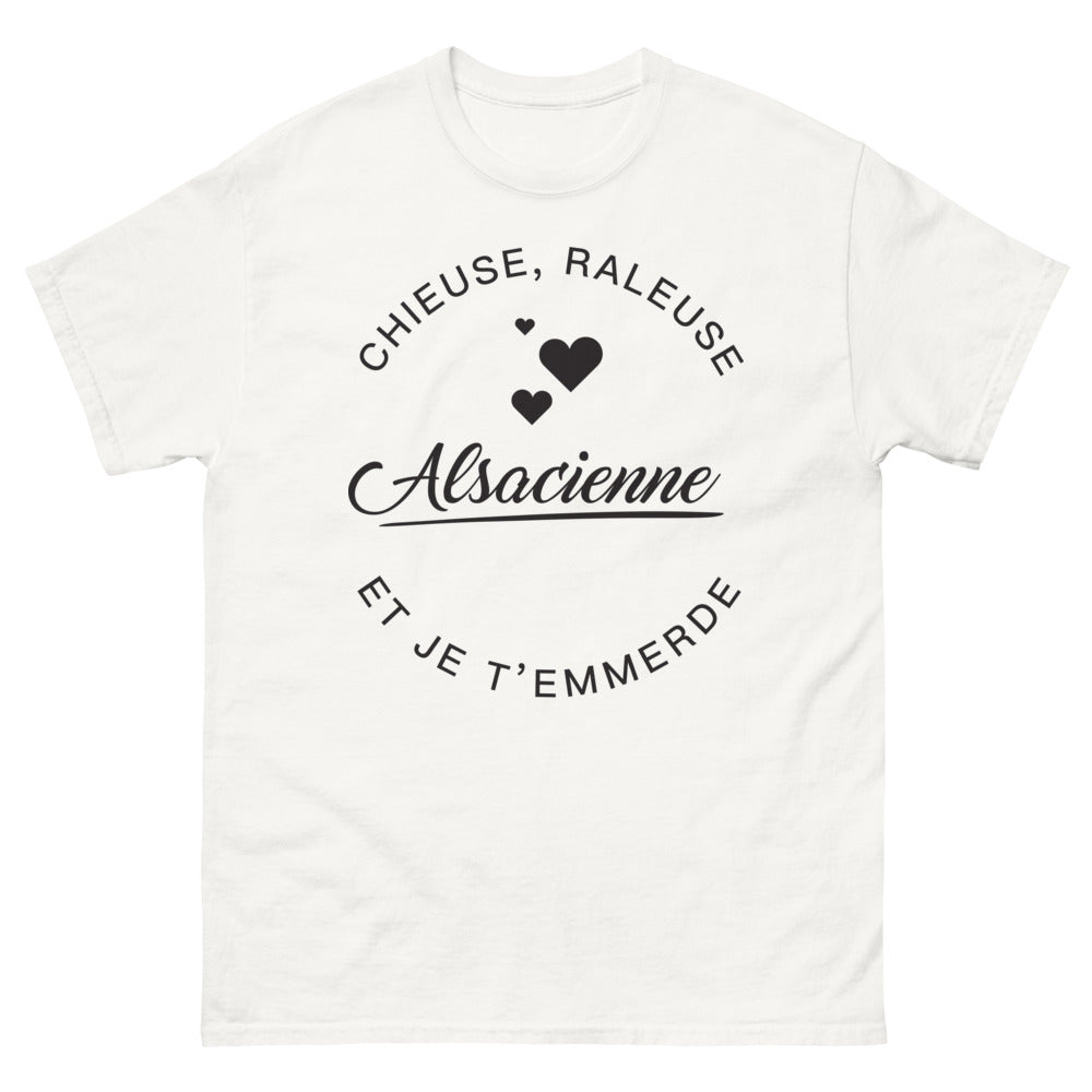 T-shirt Alsacienne blanc - Chieuse râleuse