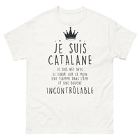 Thumbnail for T-shirt Catalogne blanc - cœur sur la main et flamme dans l'âme