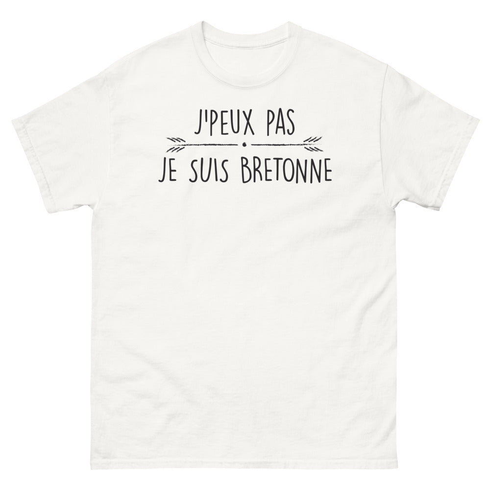 T-shirt Bretagne blanc - Je peux pas, je suis Bretonne