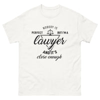 Thumbnail for T-shirt avocat blanc - Nobody's perfect, je suis avocat