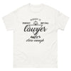 T-shirt avocat blanc - Nobody's perfect, je suis avocat