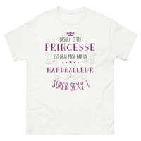 Thumbnail for T-shirt handball blanc - princesse prise par un handballeur sexy
