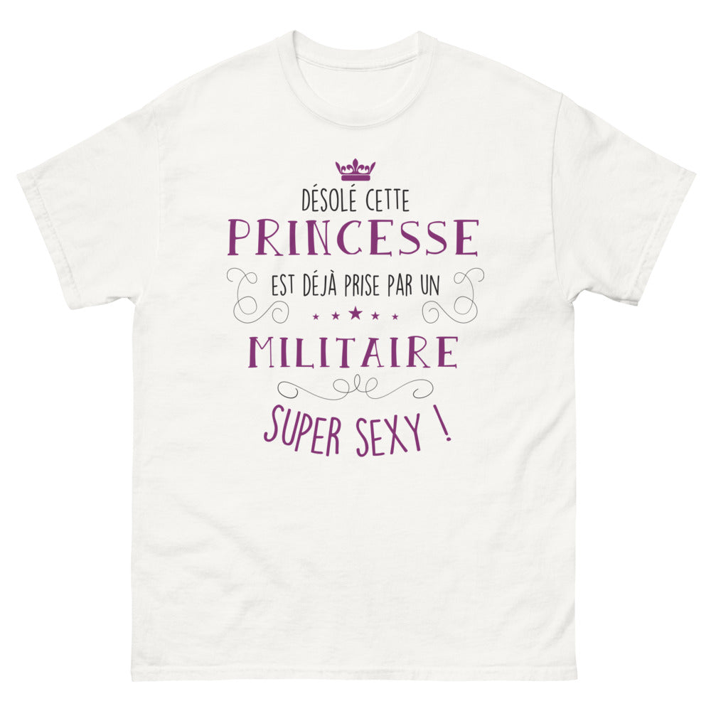 T-shirt Militaire blanc - princesse déjà prise, super sexy