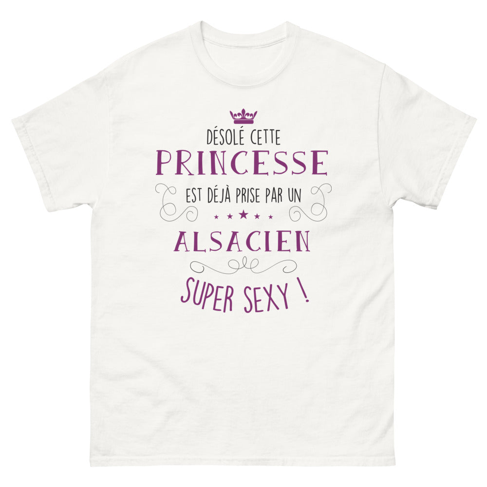 T-shirt Alsace blanc - princesse prise par un Alsacien sexy