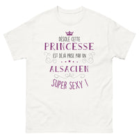 Thumbnail for T-shirt Alsace blanc - princesse prise par un Alsacien sexy