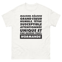 Thumbnail for T-shirt Normande blanc - Maligne, râleuse et unique