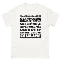 Thumbnail for T-shirt Catalane blanc - Maligne, râleuse, grand cœur