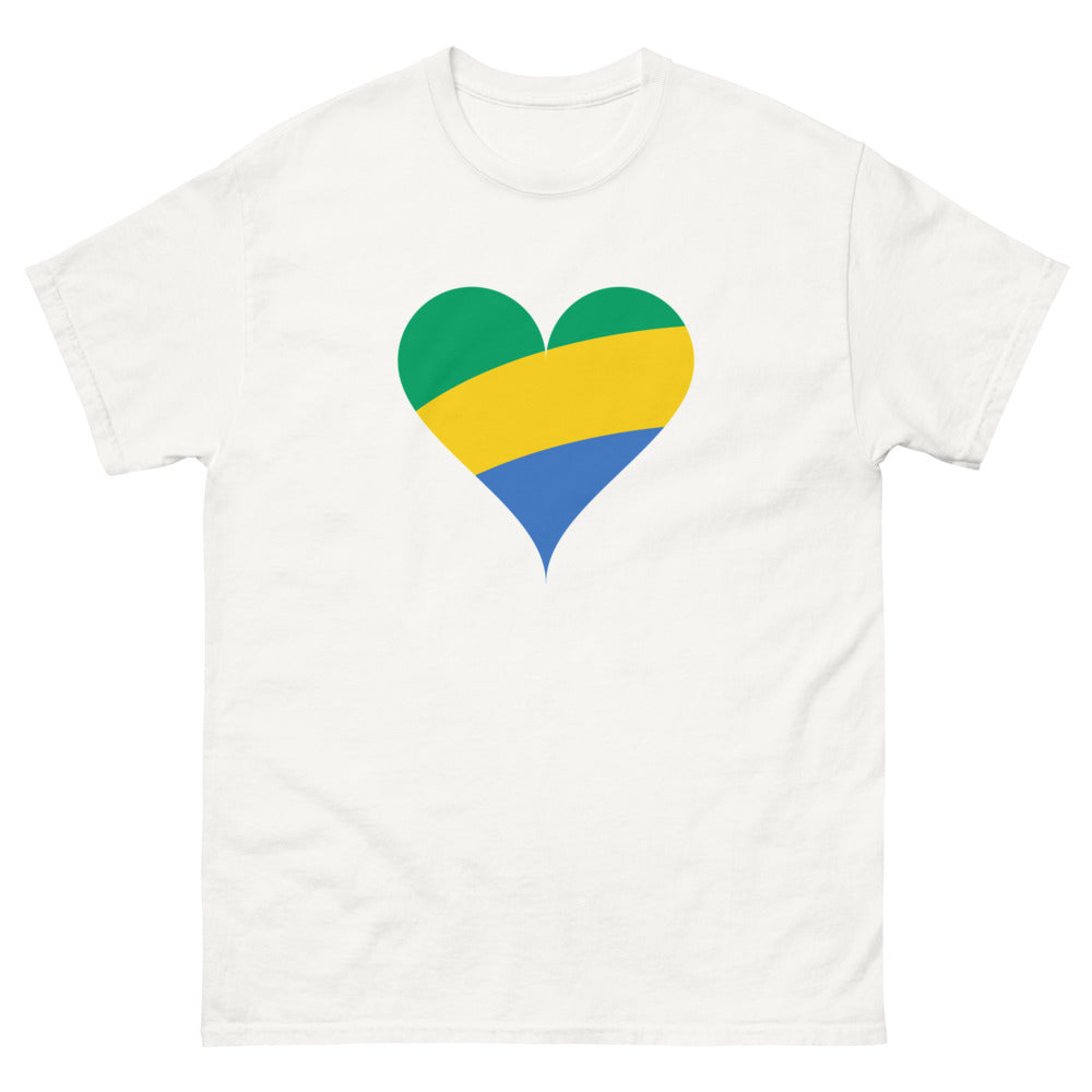 T-shirt Gabon blanc - design clair standard