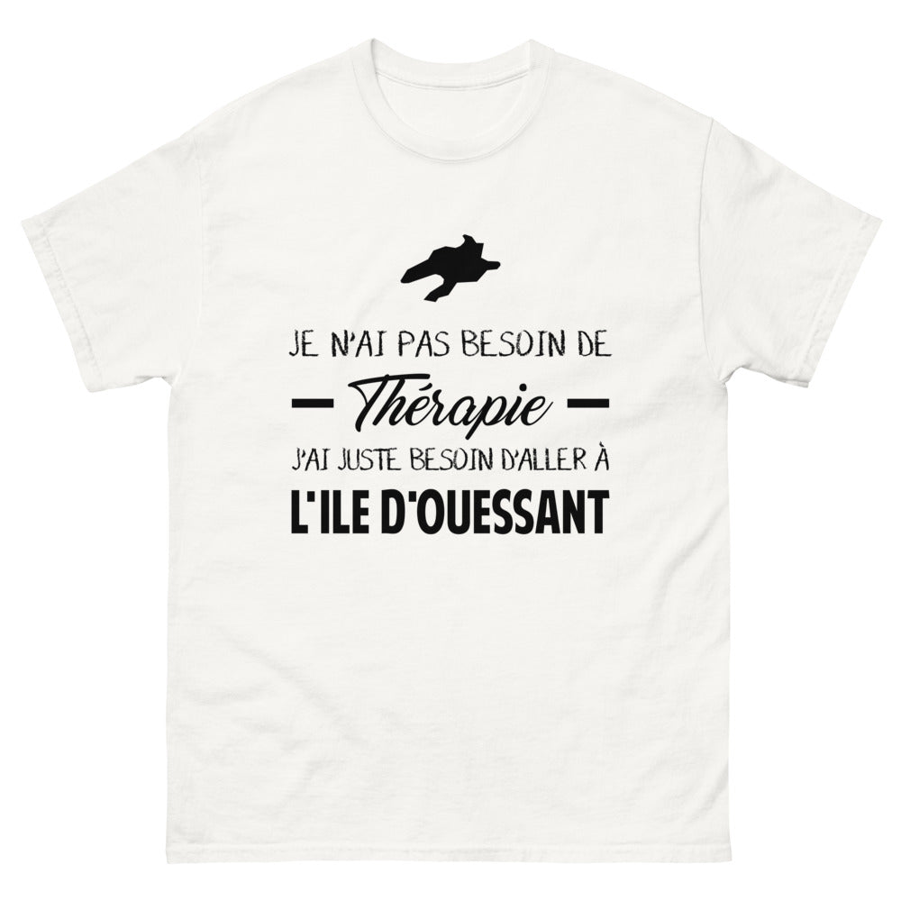 T-shirt blanc a l'Ile d'Ouessant - Thérapie