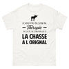 T-shirt blanc a la Chasse A l'Orignal - Thérapie