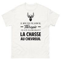 Thumbnail for T-shirt blanc a la Chasse Au Chevreuil - Thérapie