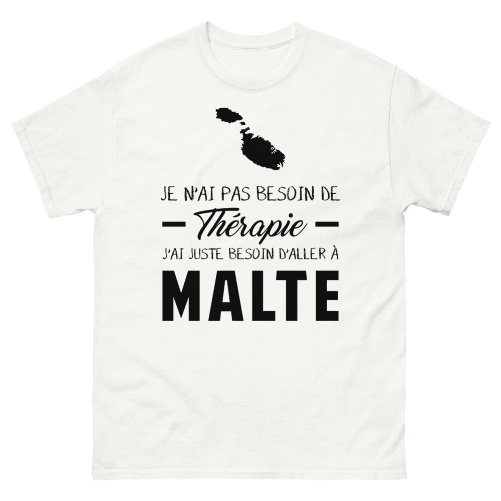T-shirt blanc a Malte - Thérapie