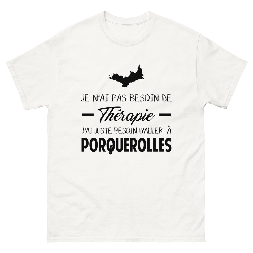 T-shirt blanc a Porquerolles - Thérapie