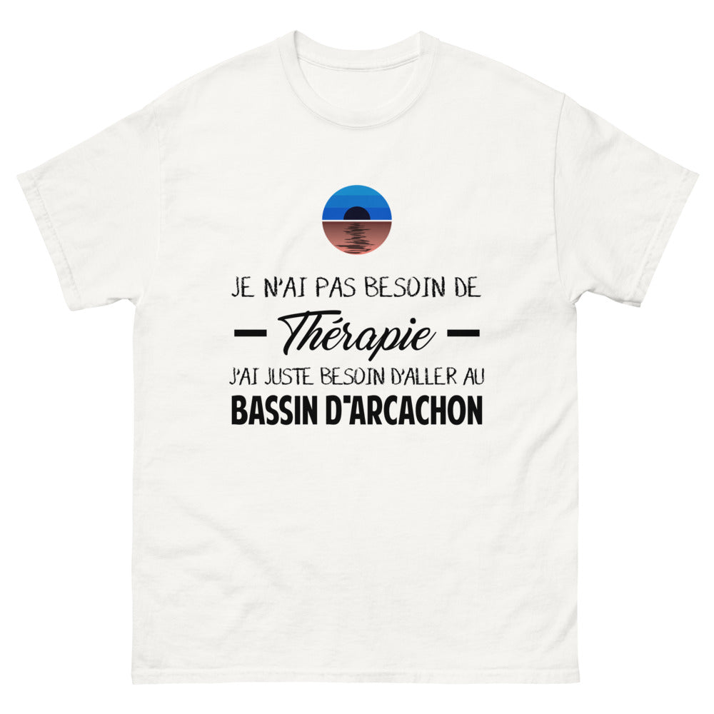 T-shirt blanc au Bassin d'Arcachon - Thérapie