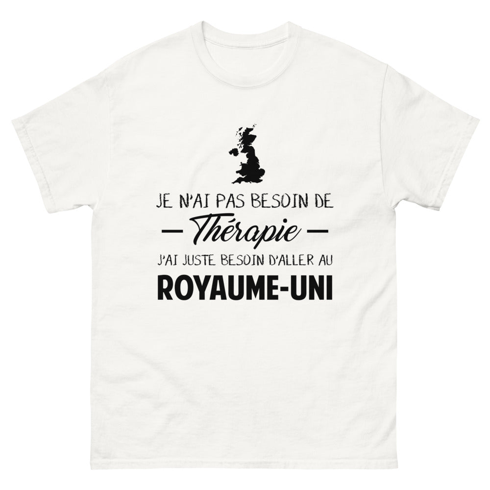 T-shirt blanc au Royaume Uni - Thérapie