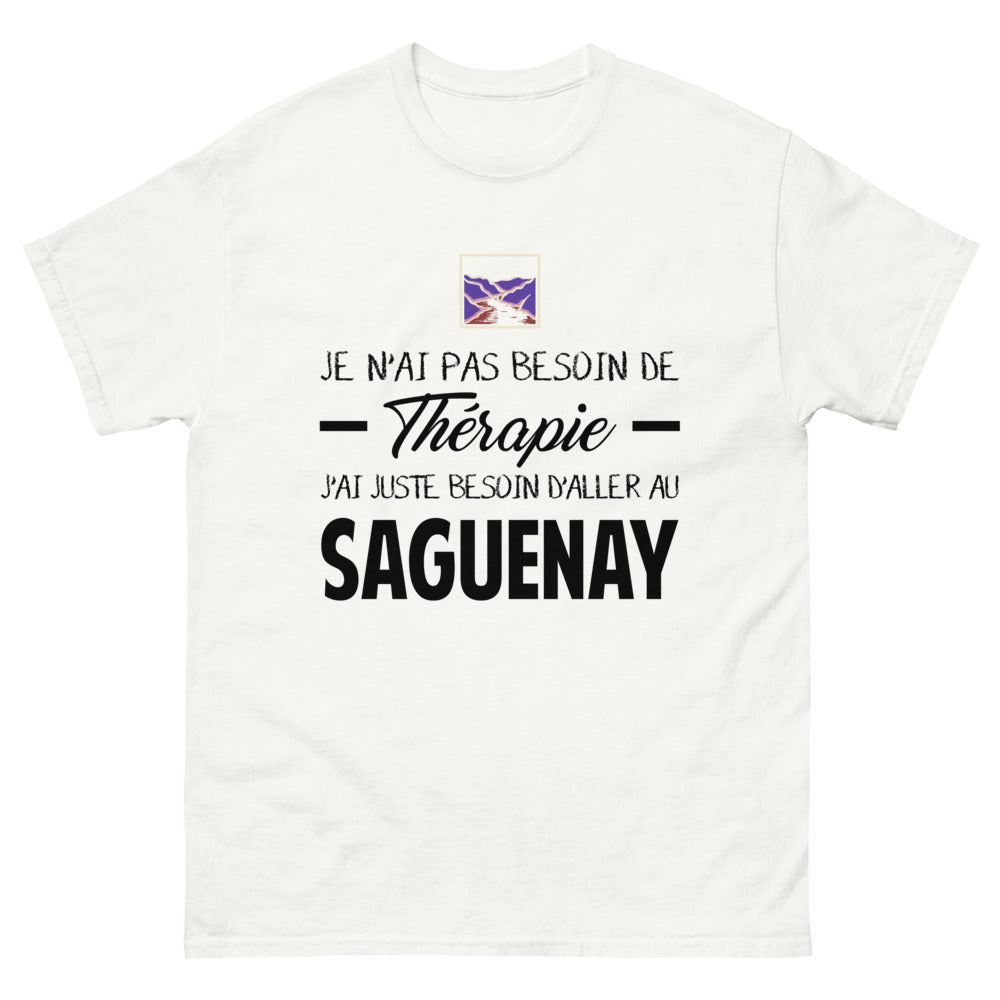 T-shirt blanc au Saguenay - Thérapie